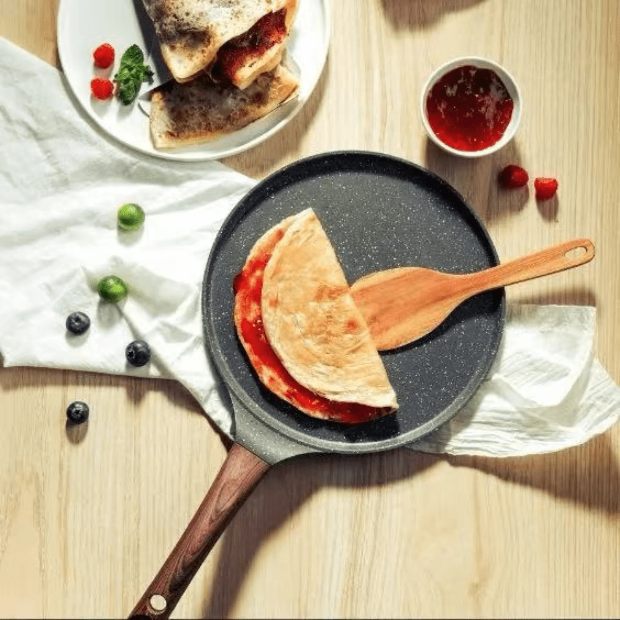 Multi-Purpose Non-Stick Maifan Stone Frying Pan With Ceramic Base(26cm) - Image 3