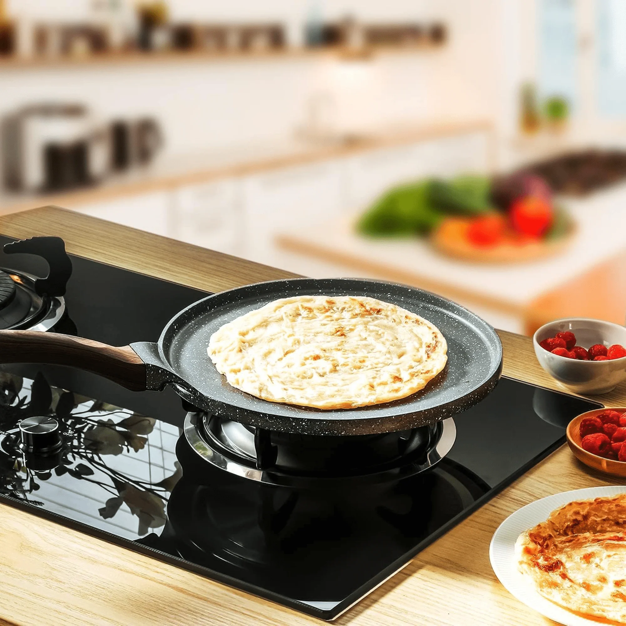 Multi-Purpose Non-Stick Maifan Stone Frying Pan With Ceramic Base(26cm) - Image 4