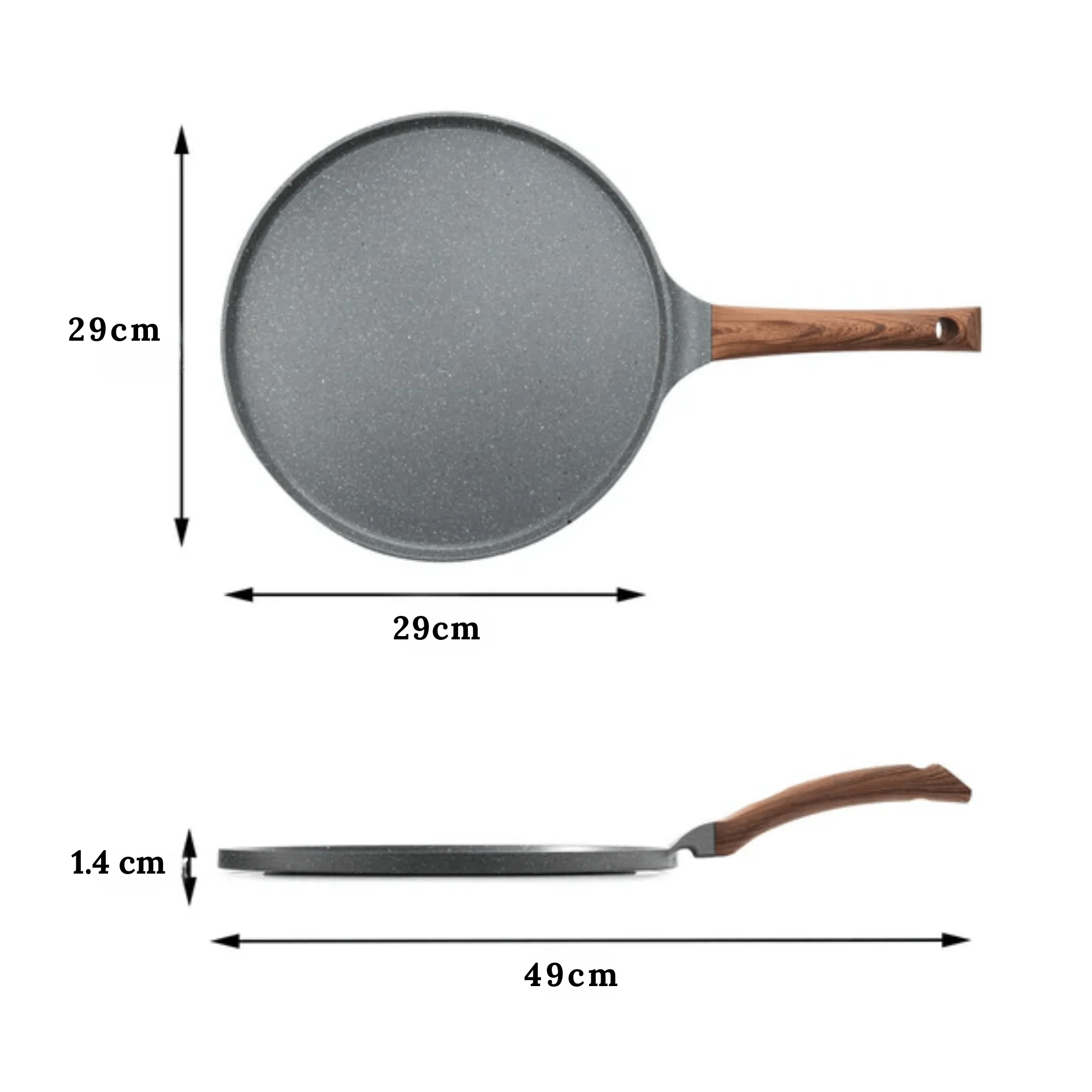 Multi-Purpose Non-Stick Maifan Stone Frying Pan With Ceramic Base(26cm) - Image 8