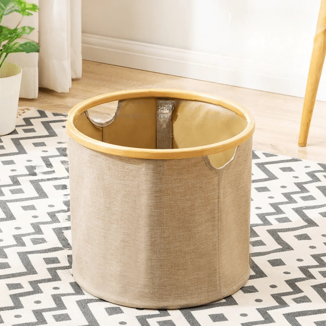 Multi-Purpose Oxford Cloth Foldable Storage Organizer Basket (Beige) - Image 3