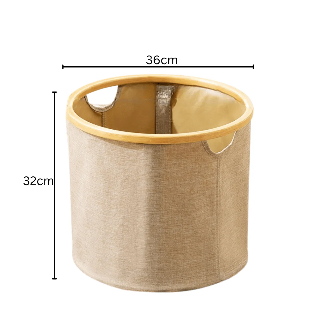 Multi-Purpose Oxford Cloth Foldable Storage Organizer Basket (Beige) - Image 5