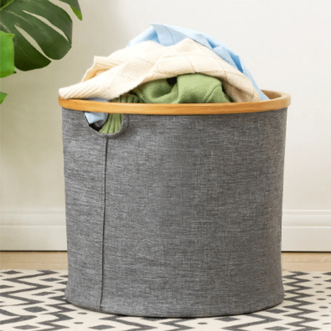 Multi-Purpose Oxford Cloth Foldable Storage Organizer Basket (Grey) - Image 3
