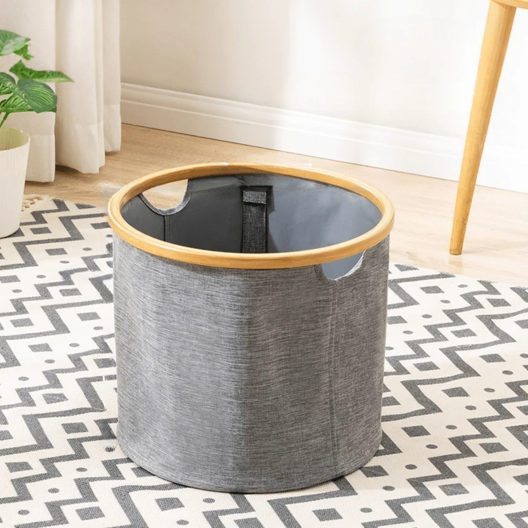 Multi-Purpose Oxford Cloth Foldable Storage Organizer Basket (Grey) - Image 4