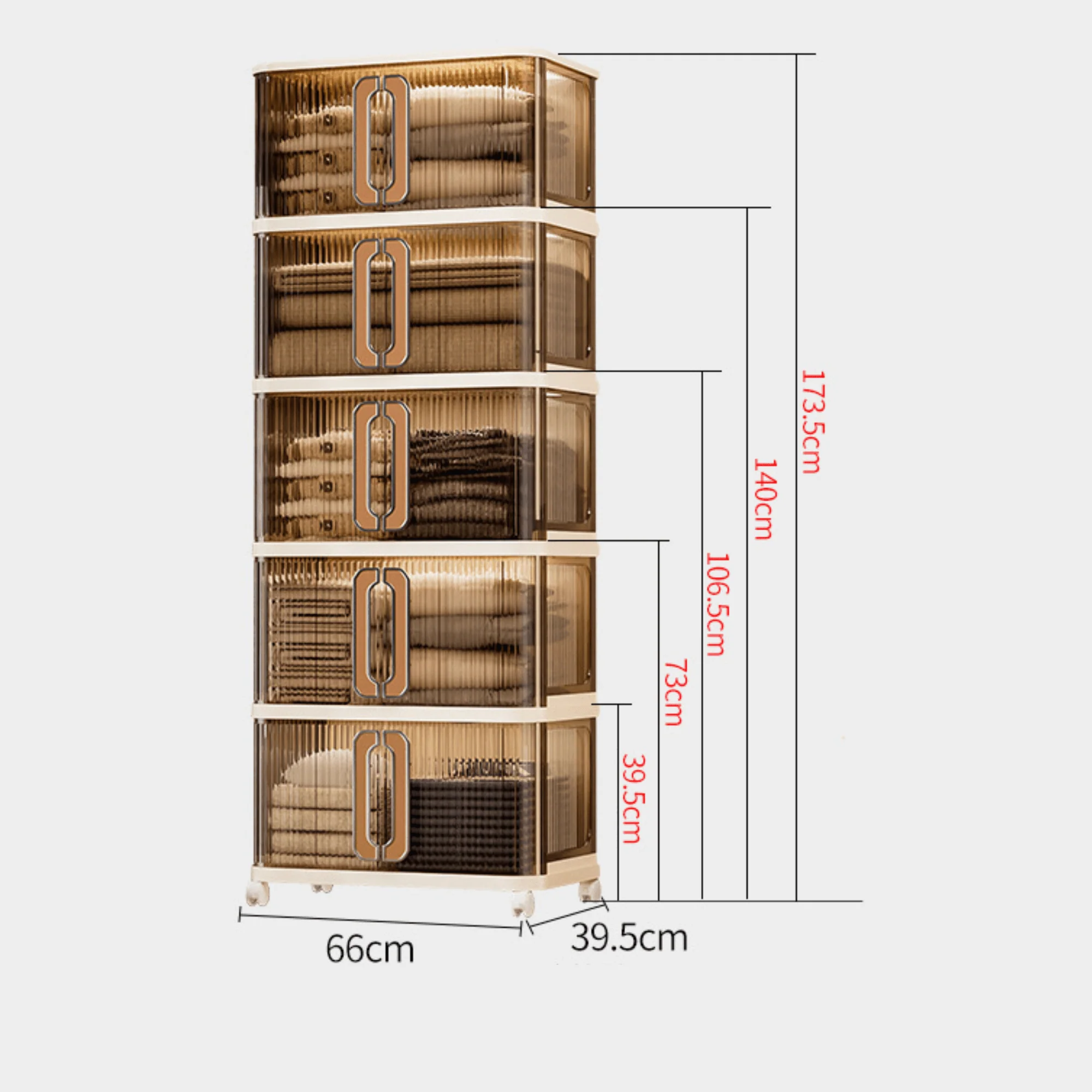 Multi-Purpose Plastic Large-Capacity Foldable Storage Cabinet with Double Doors - Image 16