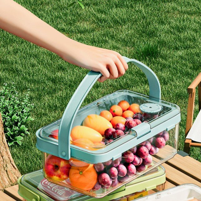Multi-Purpose Portable Leak-Proof Sealing Crisper Box with Ice Crystals (Blue) - Image 3