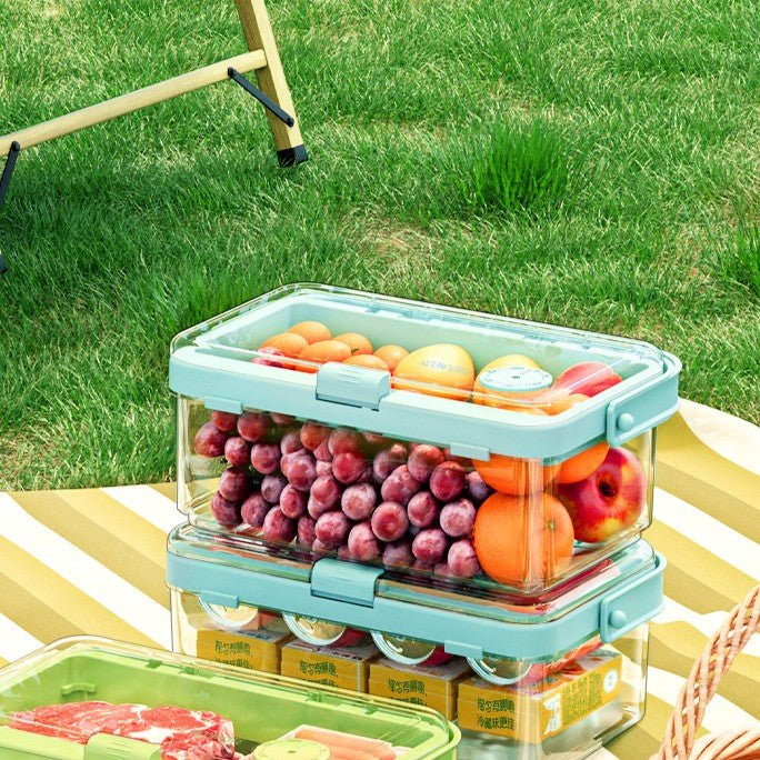 Multi-Purpose Portable Leak-Proof Sealing Crisper Box with Ice Crystals (Blue) - Image 4