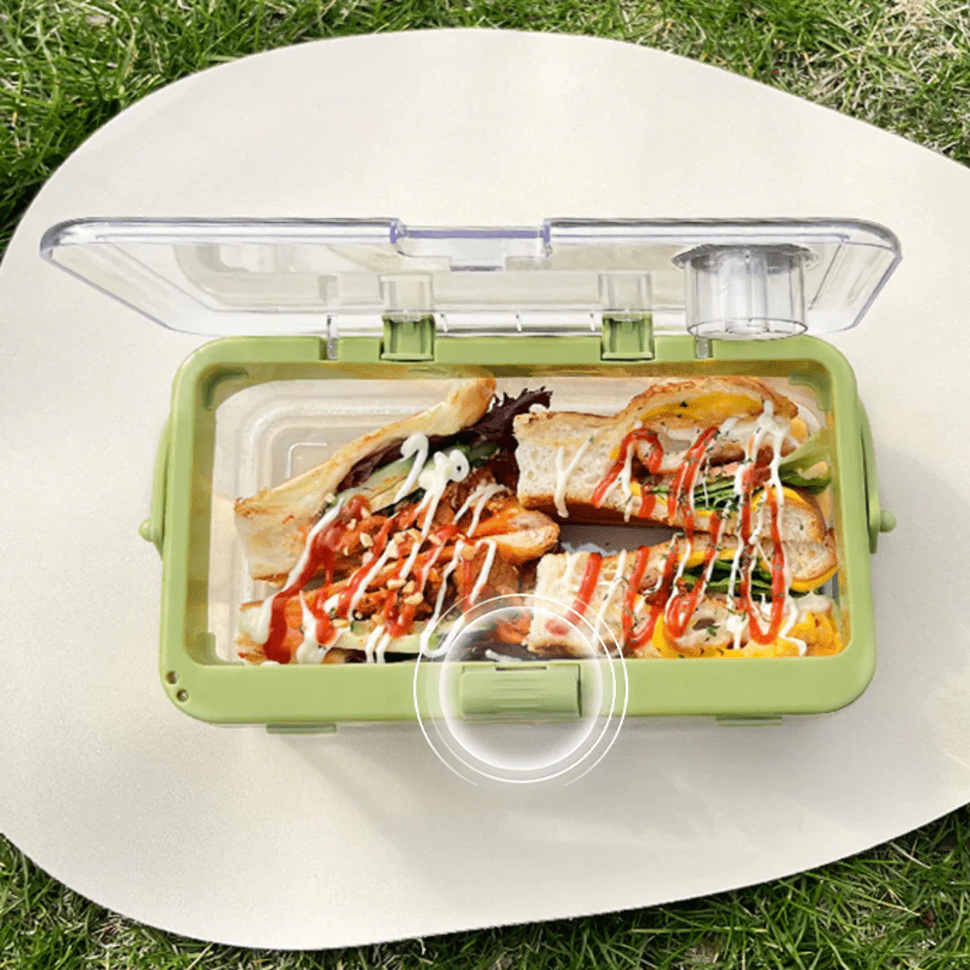 Multi-Purpose Portable Leak-Proof Sealing Crisper Box with Ice Crystals (Green) - Image 3