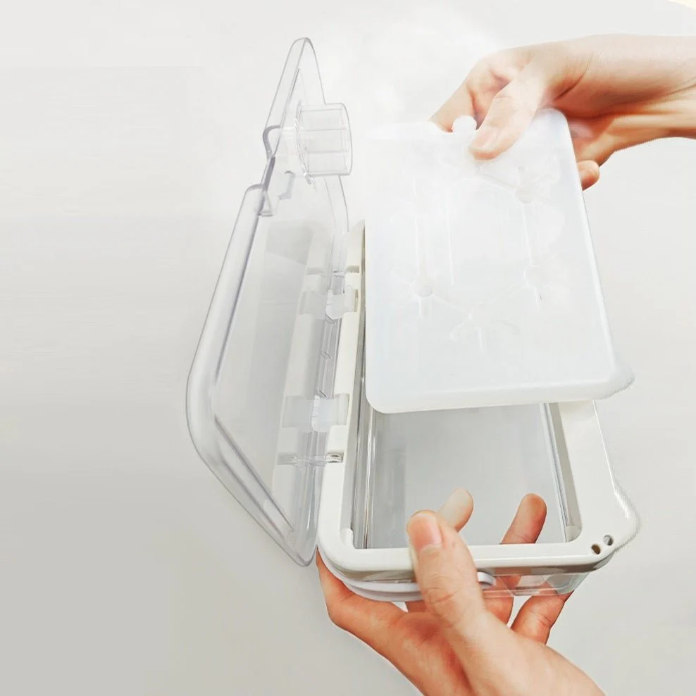 Multi-Purpose Portable Leak-Proof Sealing Crisper Box with Ice Crystals (White Mapal) - Image 3
