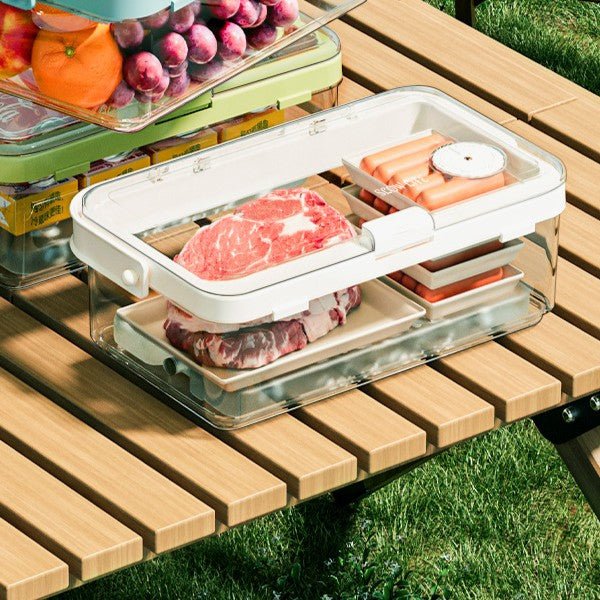 Multi-Purpose Portable Leak-Proof Sealing Crisper Box with Ice Crystals (White Mapal) - Image 5