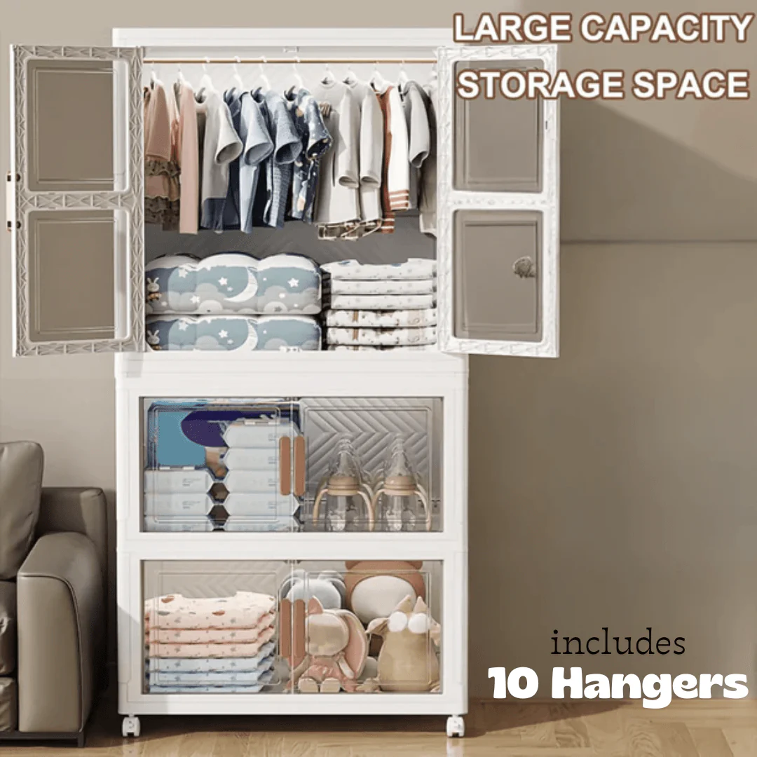 Multi-Purpose Portable Storage Cabinet with Wheels (70cm) - Image 4