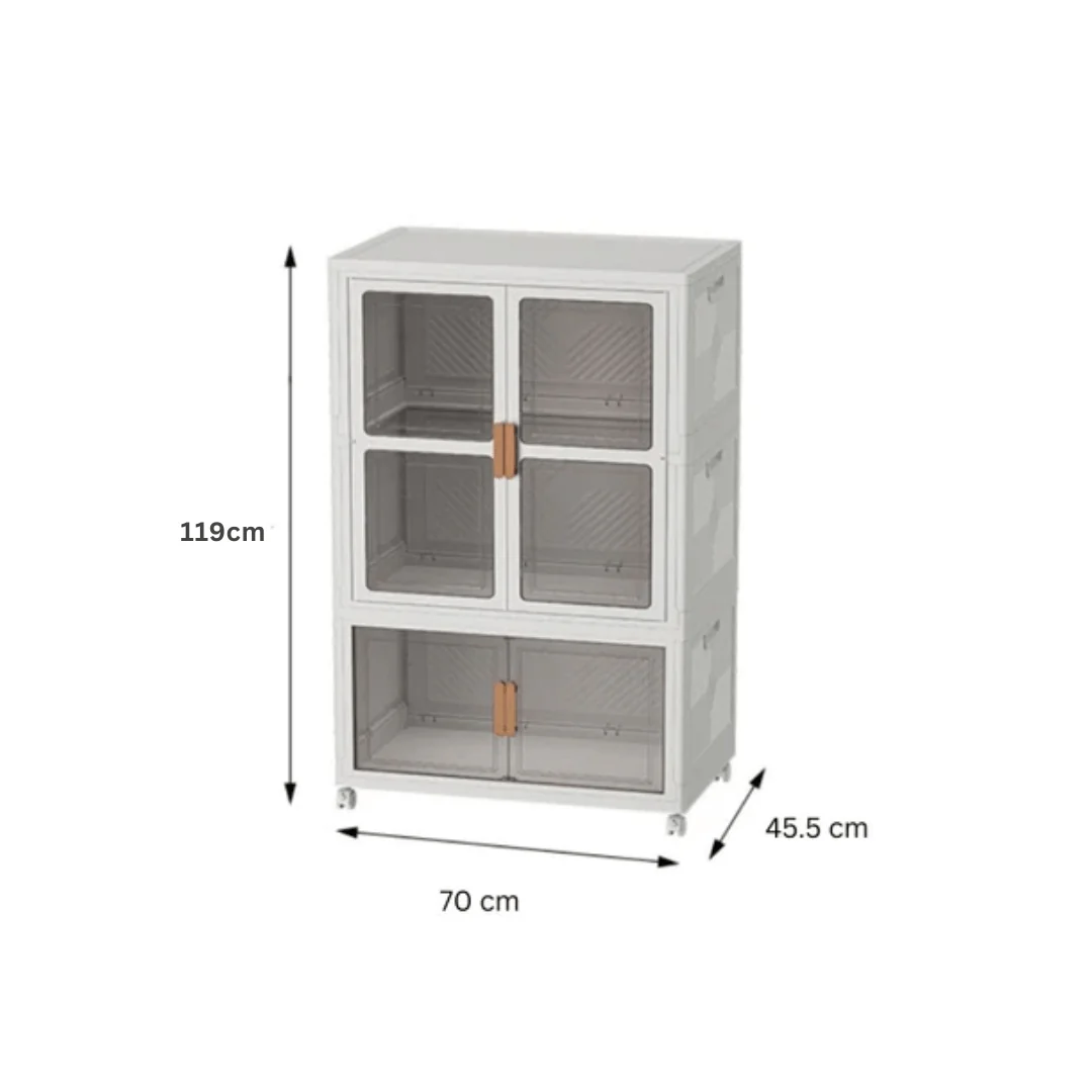 Multi-Purpose Portable Storage Cabinet with Wheels (70cm) - Image 7