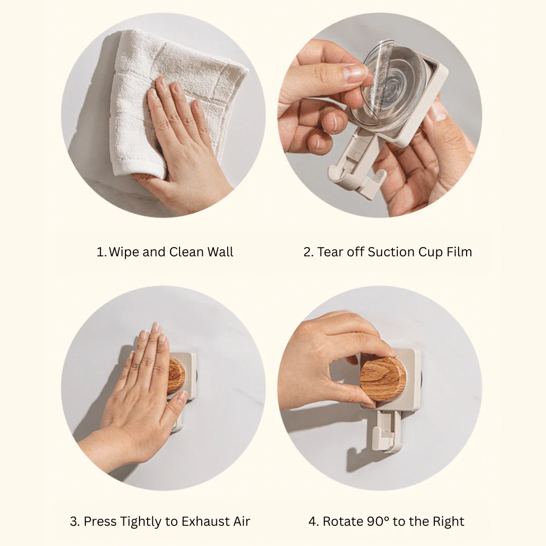 Multi-Purpose Load-Bearing Punch-Free Rotating Wall Hooks - Image 6