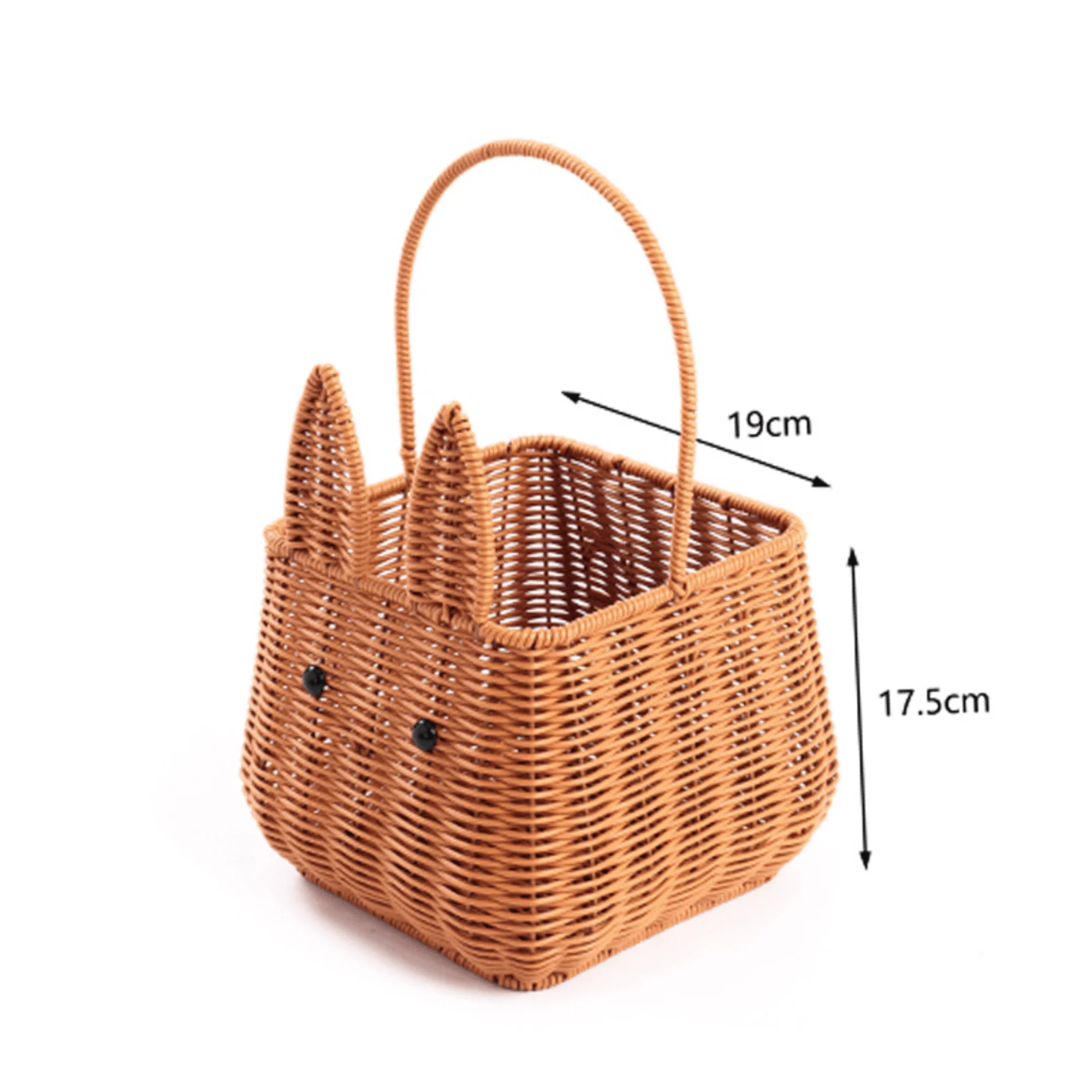 Multi-Purpose Rattan-Style Snack Storage Basket with Handle - Image 6