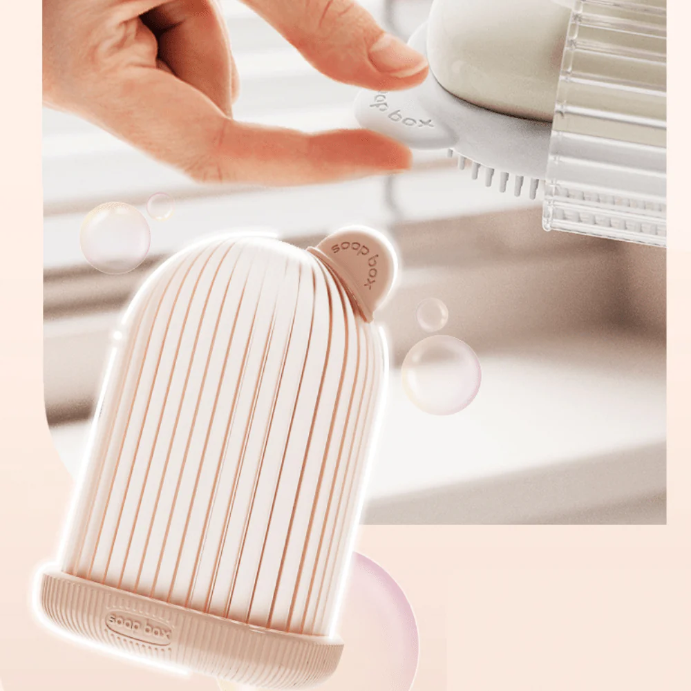 Multi-Purpose Soap Box With Bath Brush - Image 4