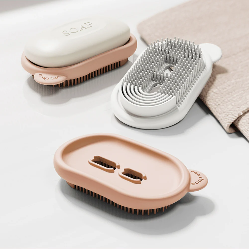 Multi-Purpose Soap Box With Bath Brush - Image 5