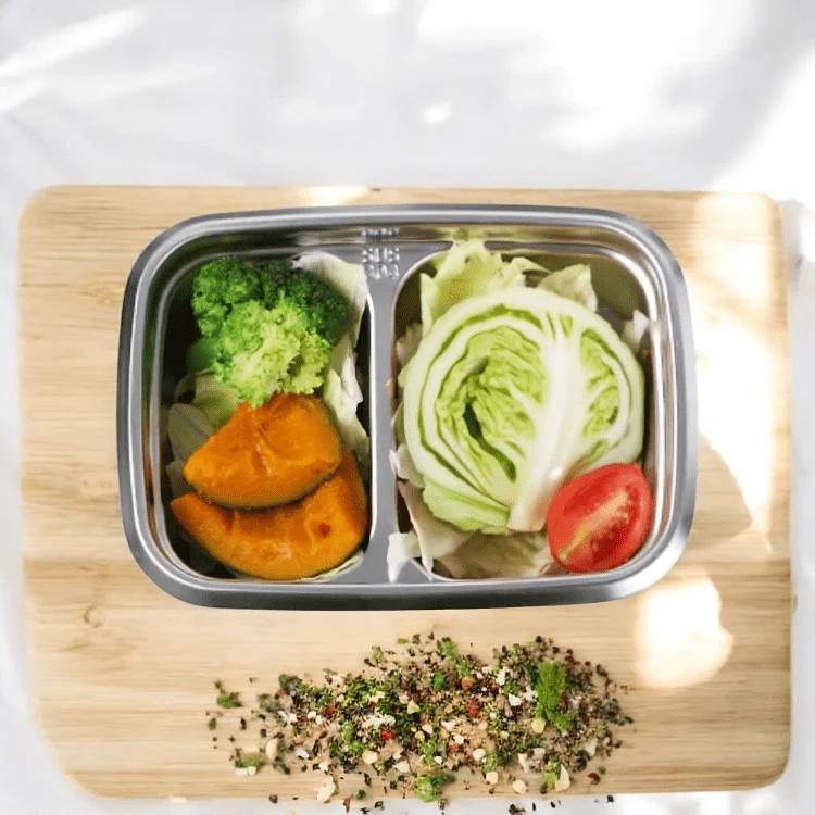 Multi-Purpose Stainless Steel 2-Compartment Food Storage Container - Image 4