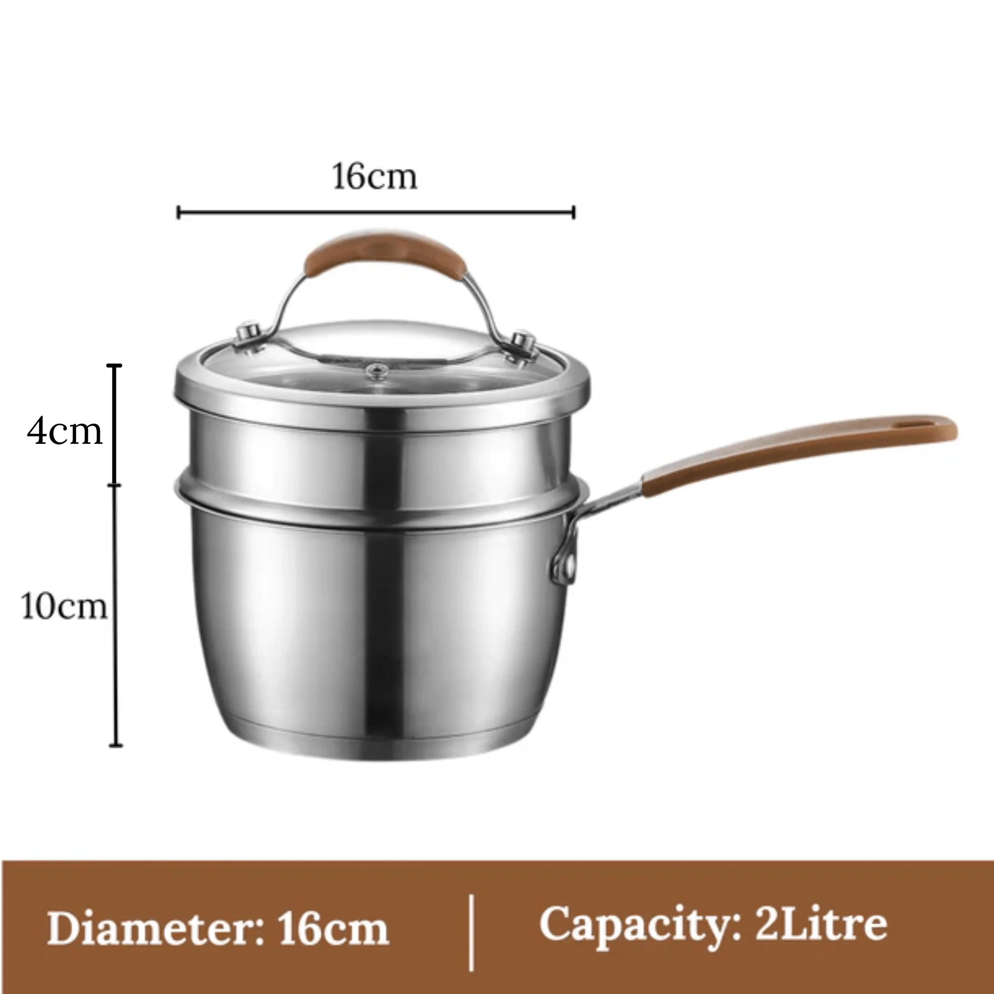 Multi-Purpose Stainless Steel Cooking & Steaming Pot (2Litre) - Image 10