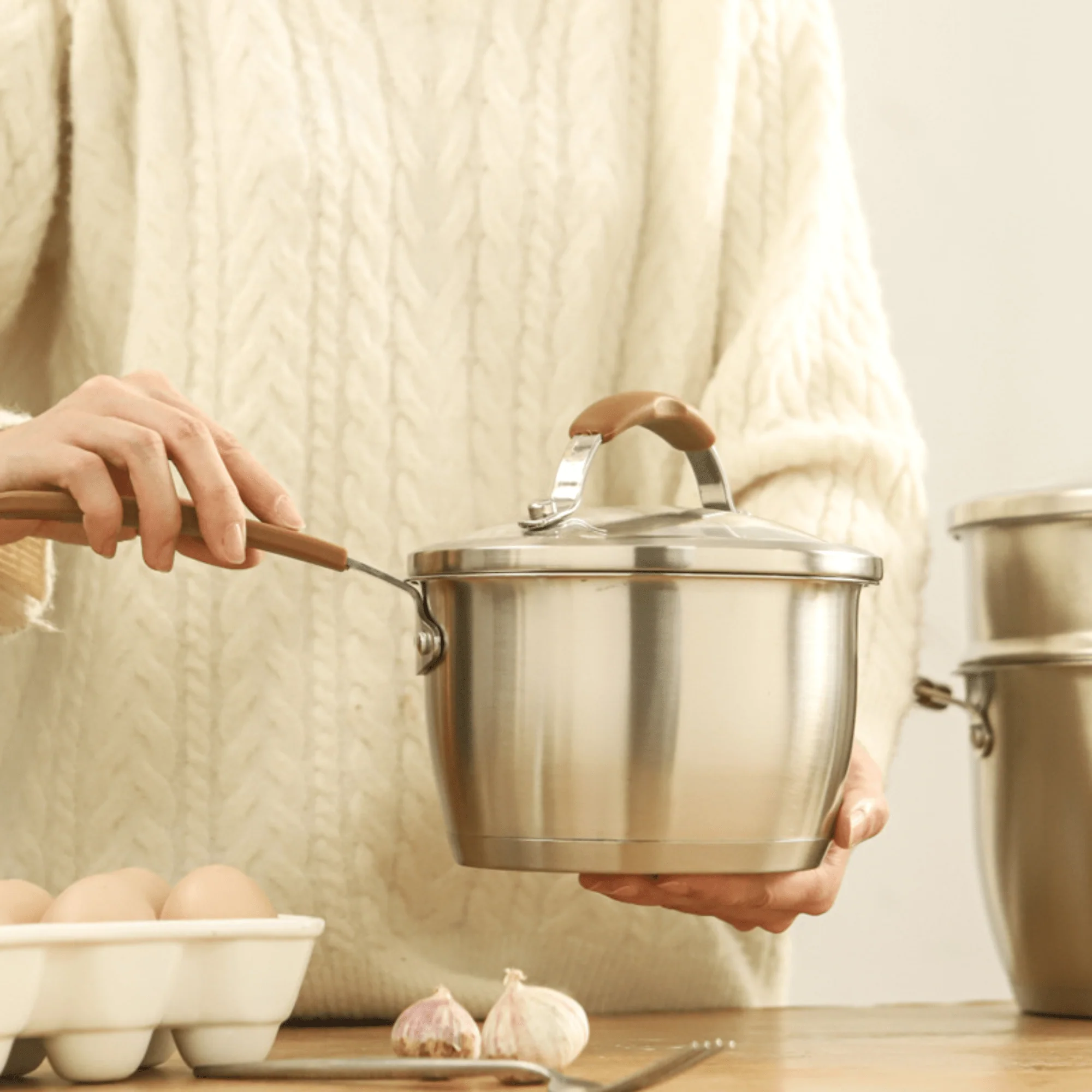 Multi-Purpose Stainless Steel Cooking & Steaming Pot (2Litre) - Image 2
