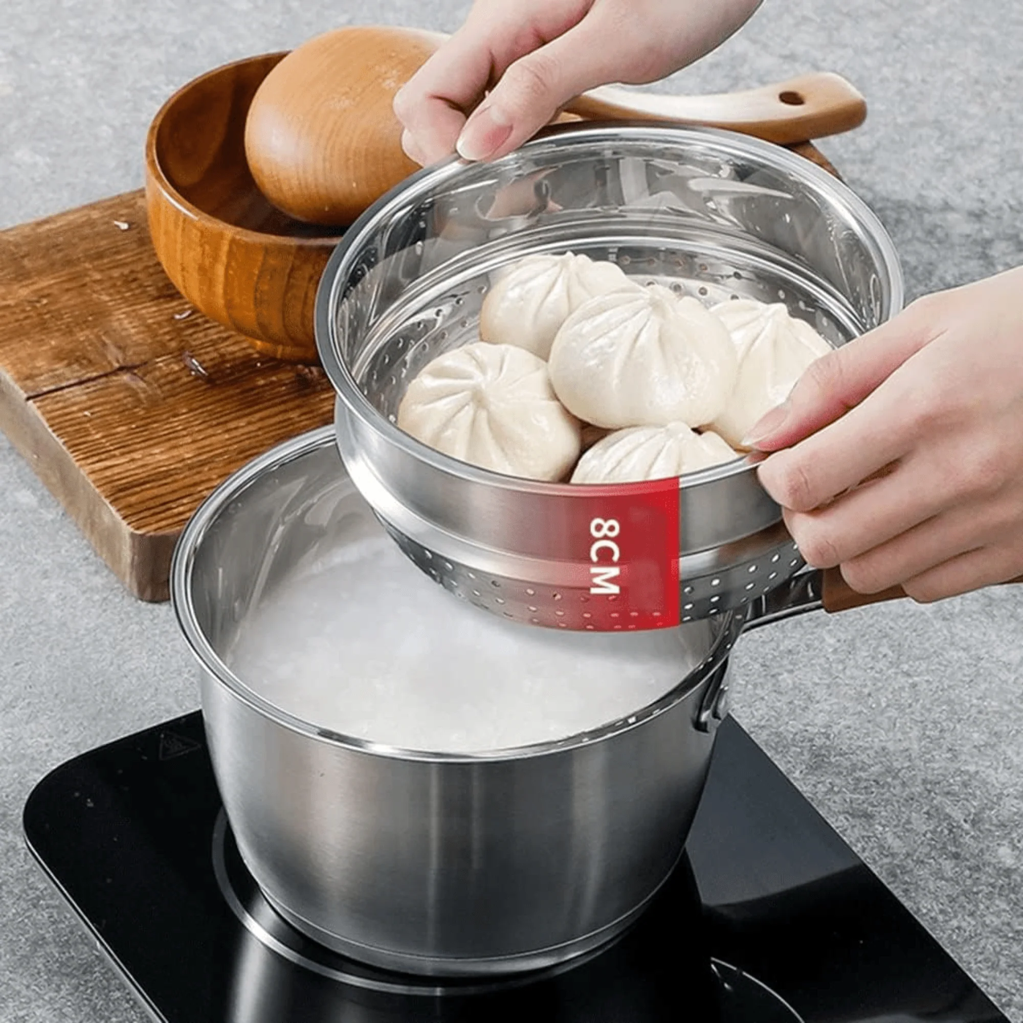 Multi-Purpose Stainless Steel Cooking & Steaming Pot (2Litre) - Image 5