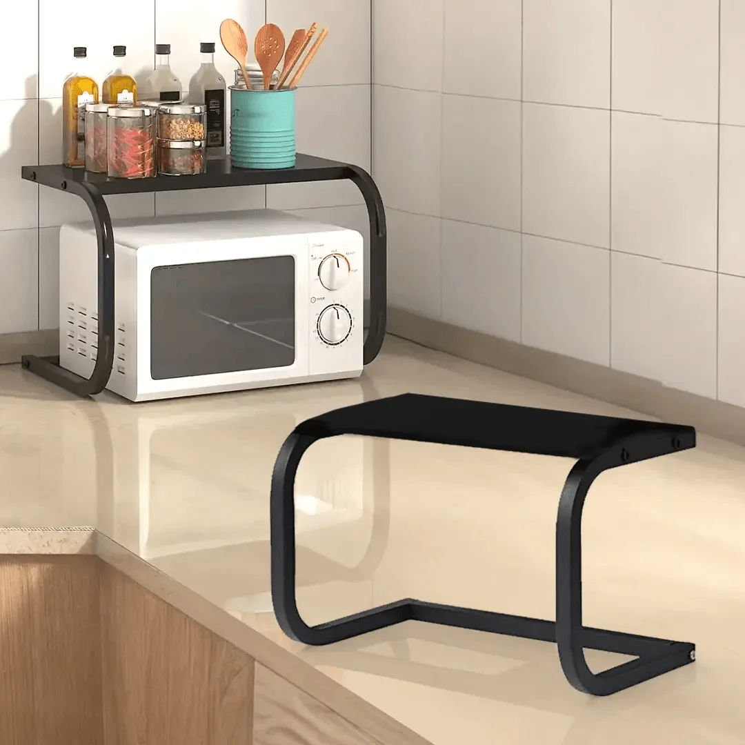 Multi-Purpose Space-Saving Kitchen Microwave Rack - Image 3