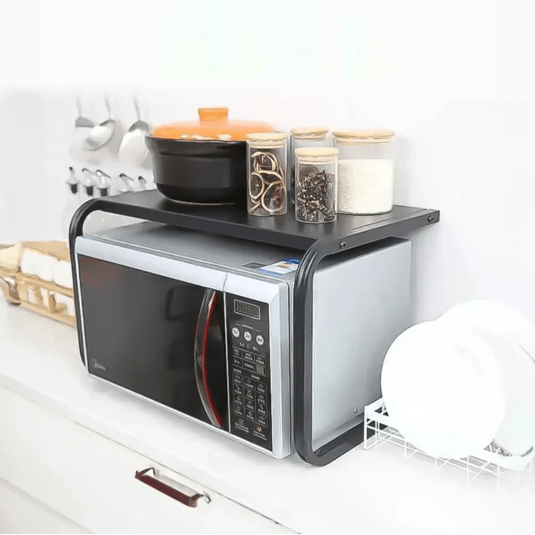 Multi-Purpose Space-Saving Kitchen Microwave Rack - Image 4