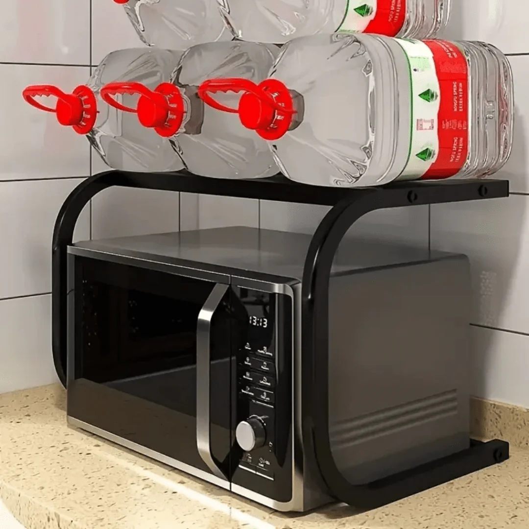 Multi-Purpose Space-Saving Kitchen Microwave Rack - Image 6