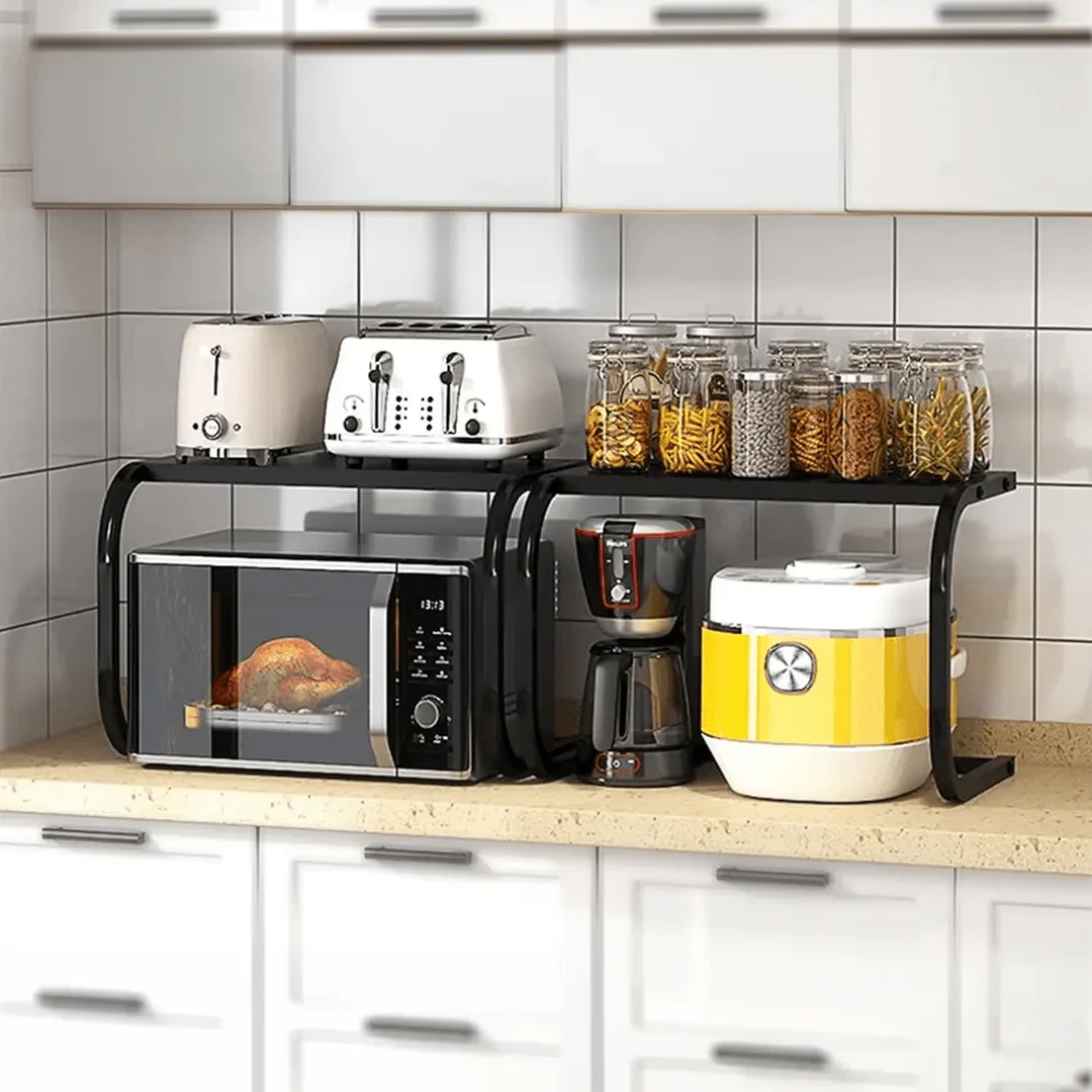 Multi-Purpose Space-Saving Kitchen Microwave Rack - Image 7
