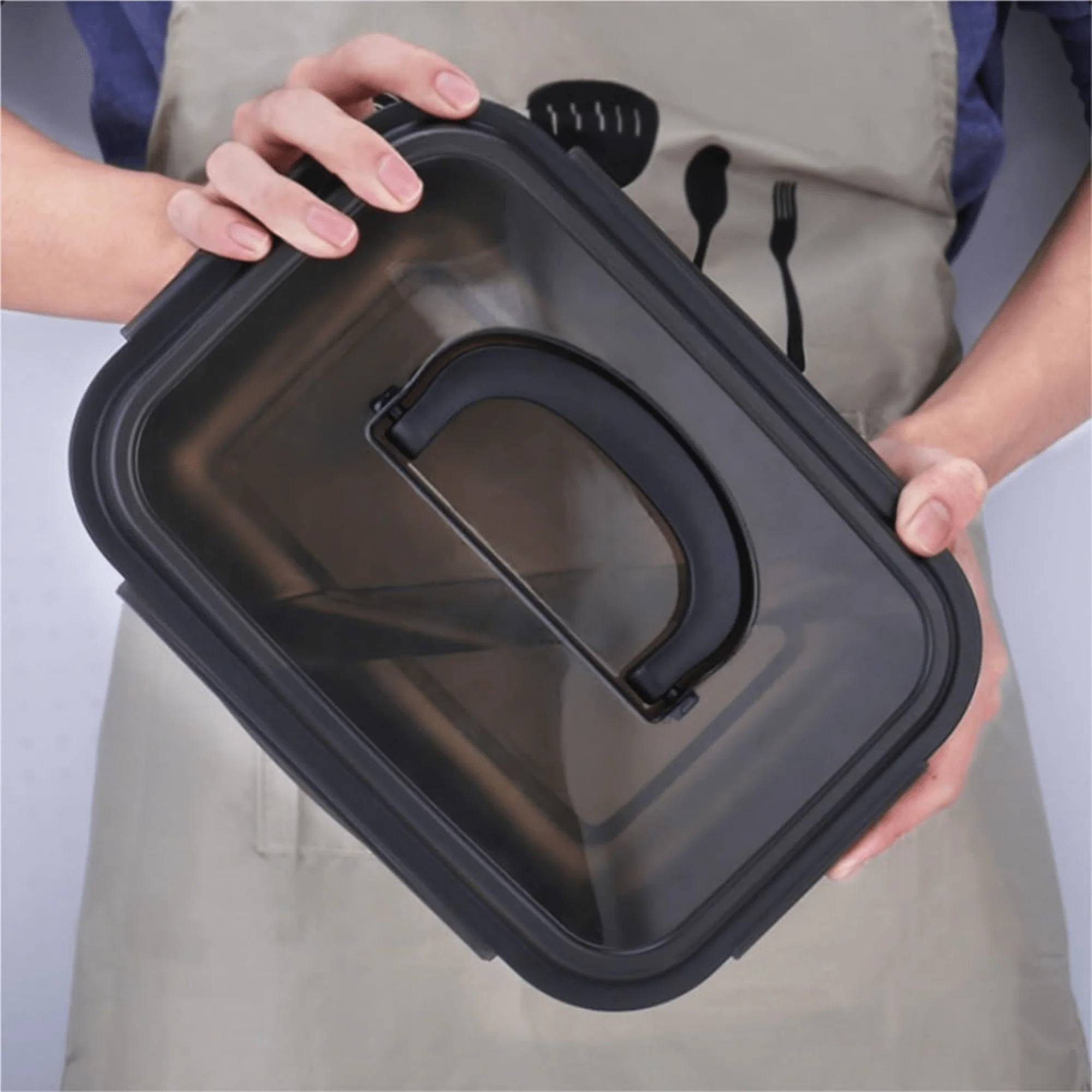Multi-Purpose Stainless Steel Storage Box With Buckle Lock(3800ml) - Image 3
