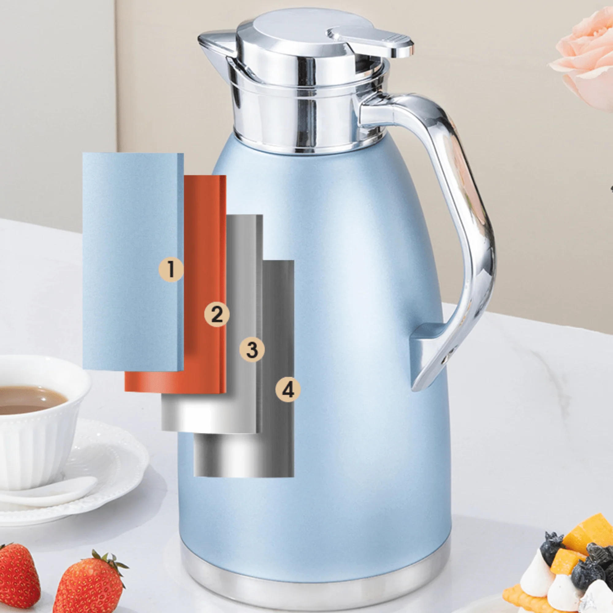 Multi-Purpose Stainless Steel Vacuum Insulated Kettle (2.3L) - Image 4