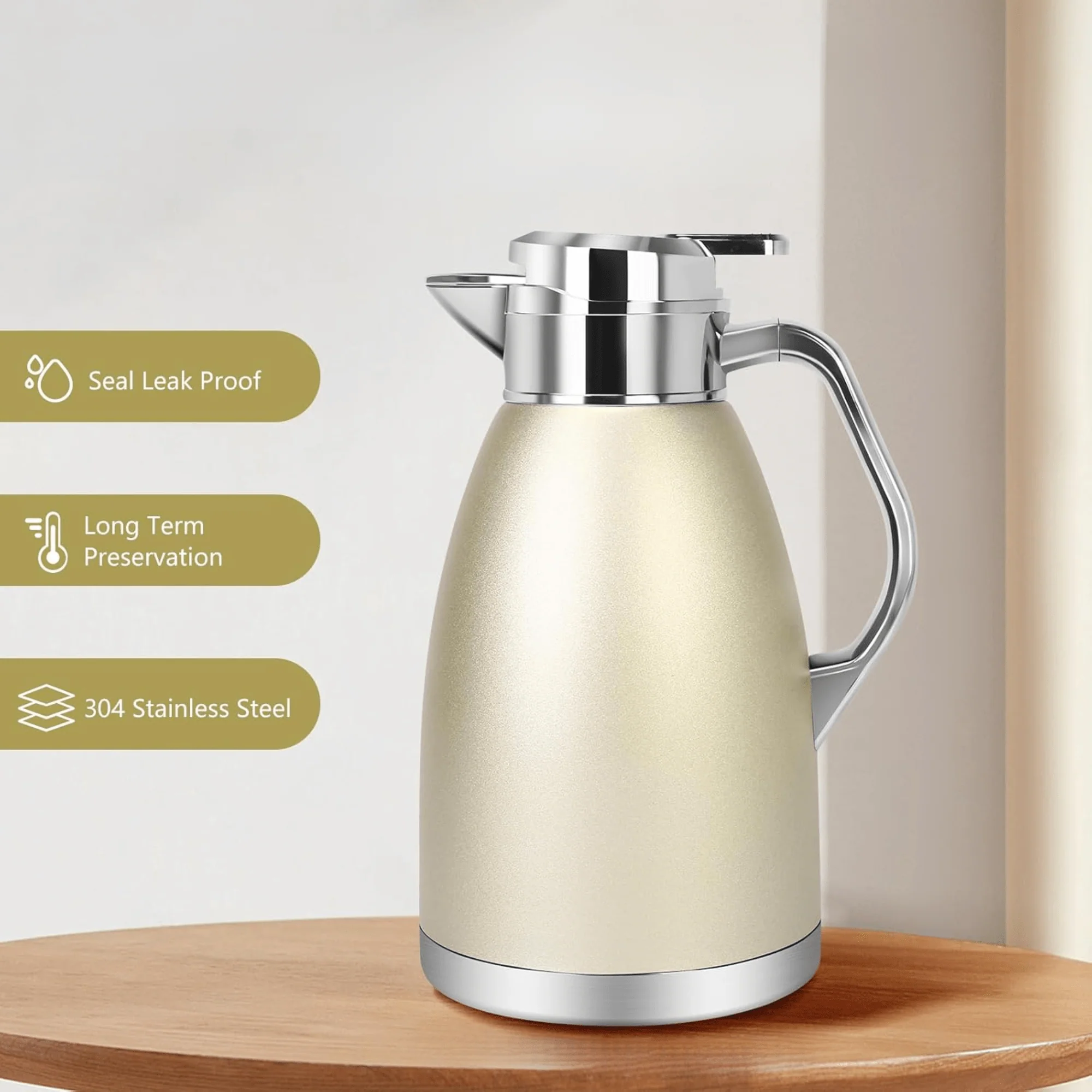 Multi-Purpose Stainless Steel Vacuum Insulated Kettle (2.3L) - Image 6