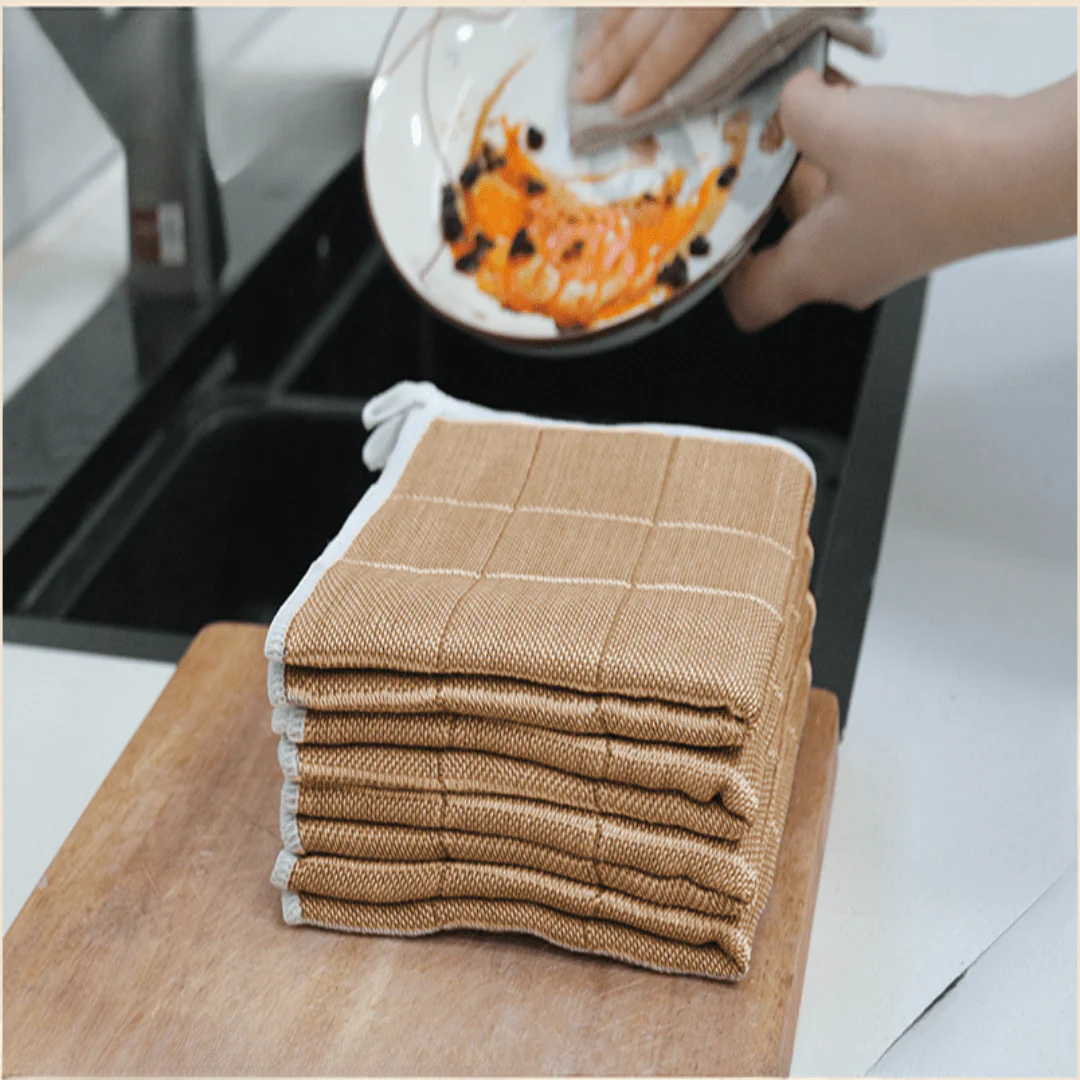 Multi-Purpose Thickened Wood Fiber Water Absorbent Cleaning Cloth(30 x 30cm) - Image 4