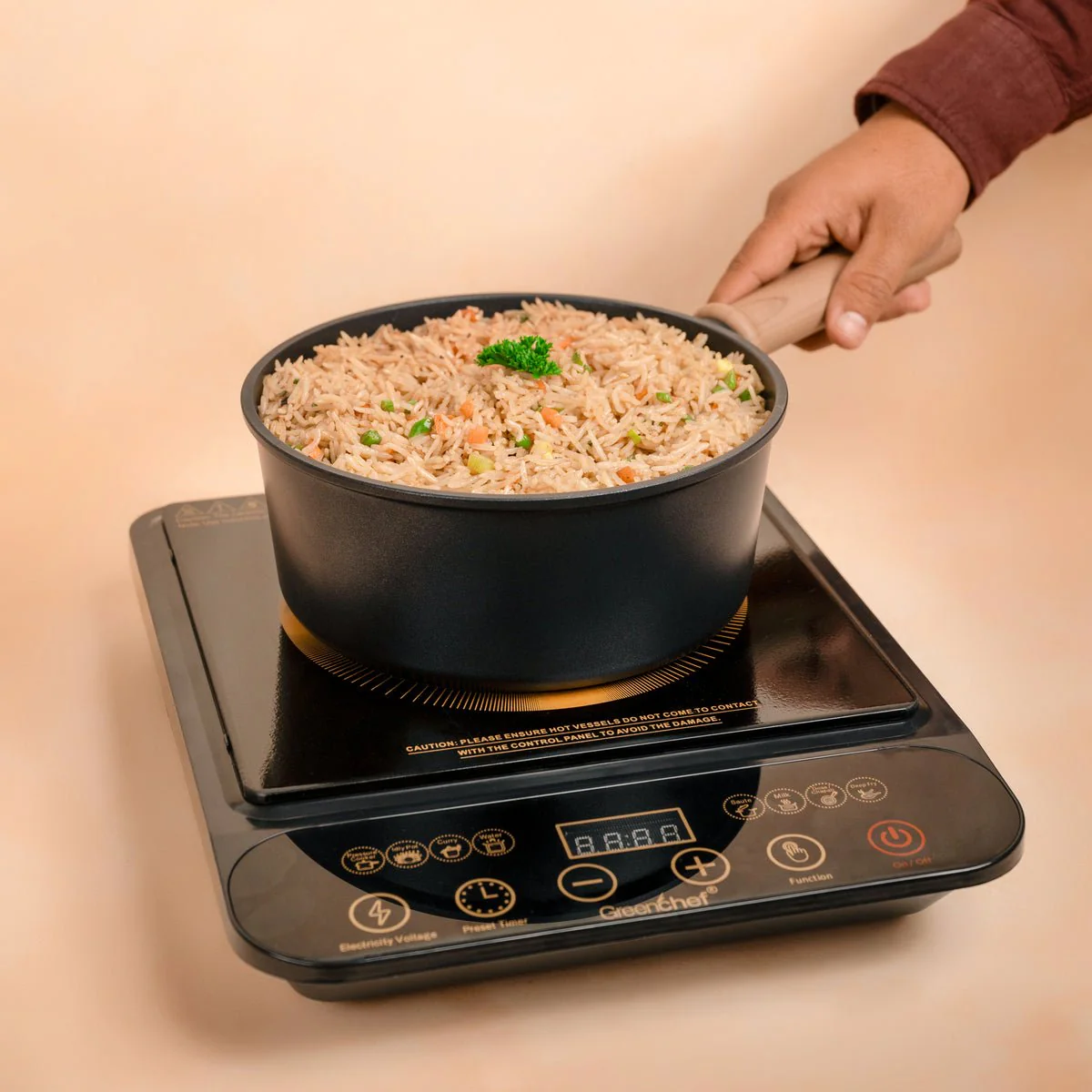 Multi-Purpose Titanium Non-Stick Cooking Pot with Lid (20cm) - Image 3