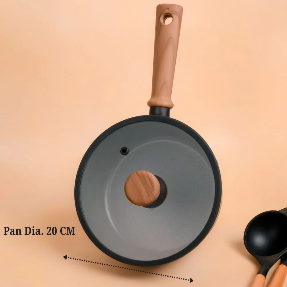 Multi-Purpose Titanium Non-Stick Cooking Pot with Lid (20cm) - Image 6