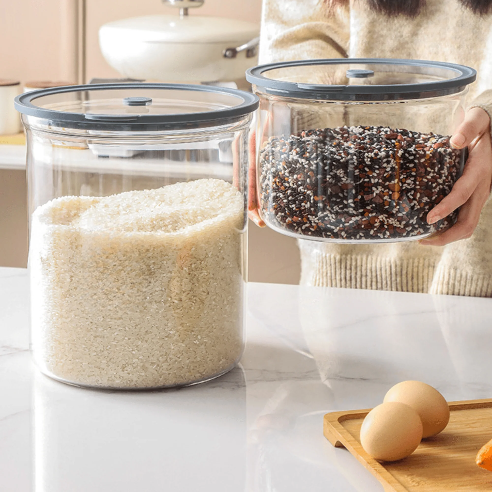 Multi-Purpose Transparent Borosilicate Food Storage Container with Airtight Lid - Image 6