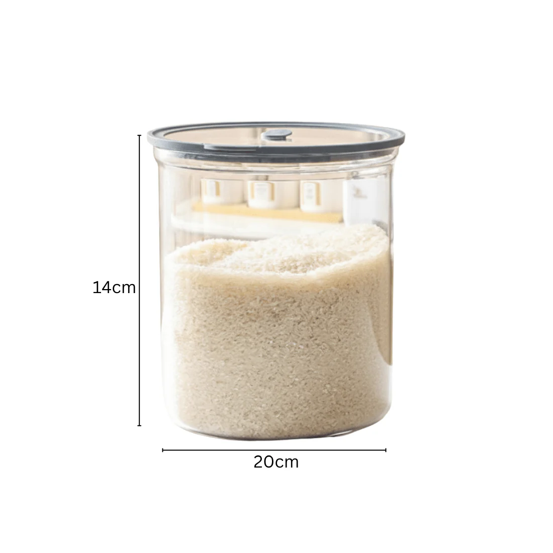 Multi-Purpose Transparent Borosilicate Food Storage Container with Airtight Lid(3.5Kg) - Image 5