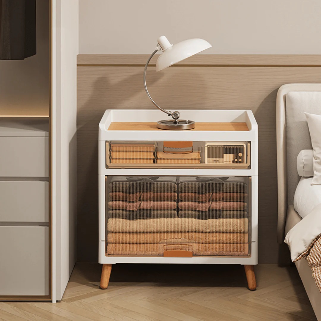 Multi-Purpose Transparent Flip-Top Storage Cabinet With Legs (58cm) - Image 5