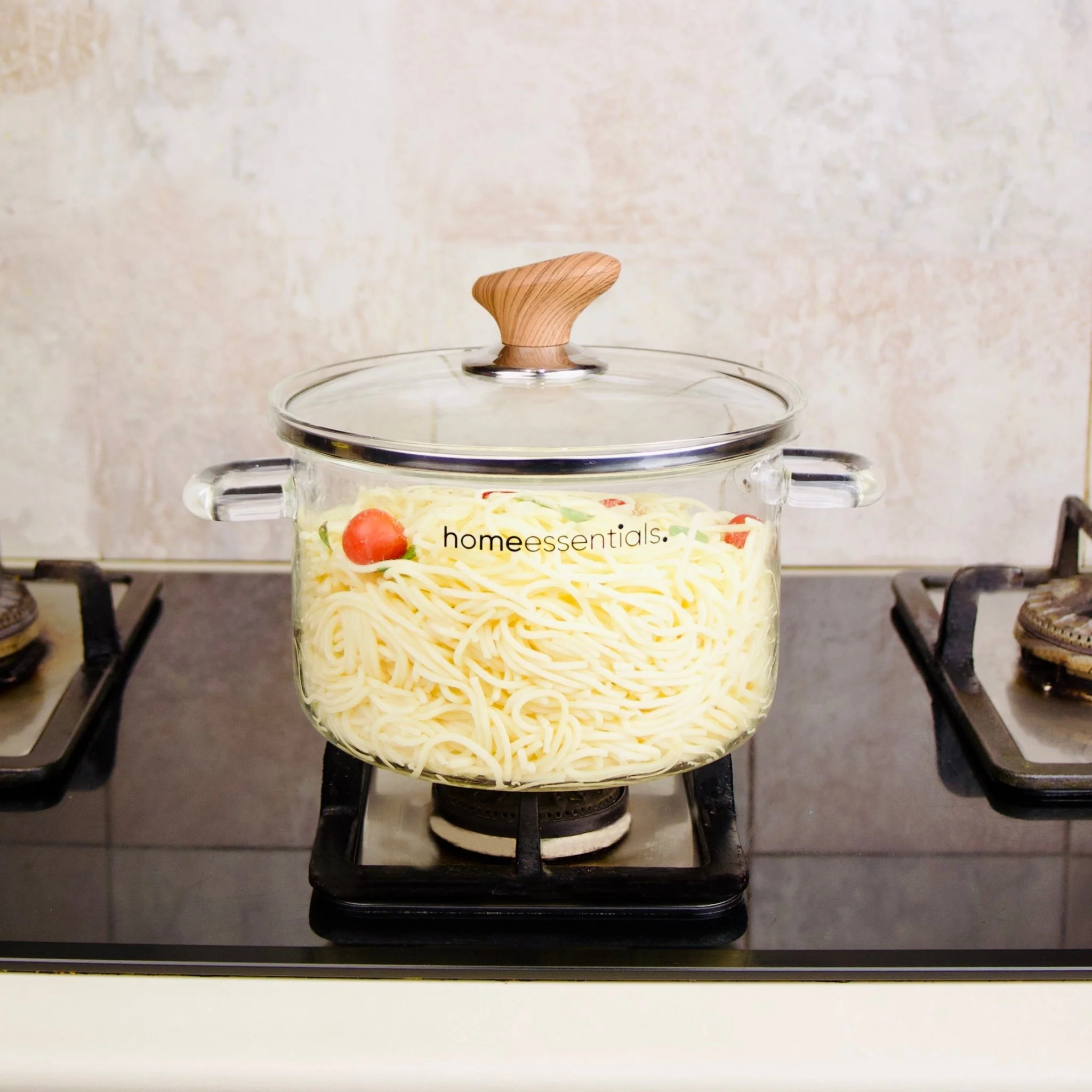 Multi-Purpose Transparent High Borosilicate Glass Pot with Lid - Image 5