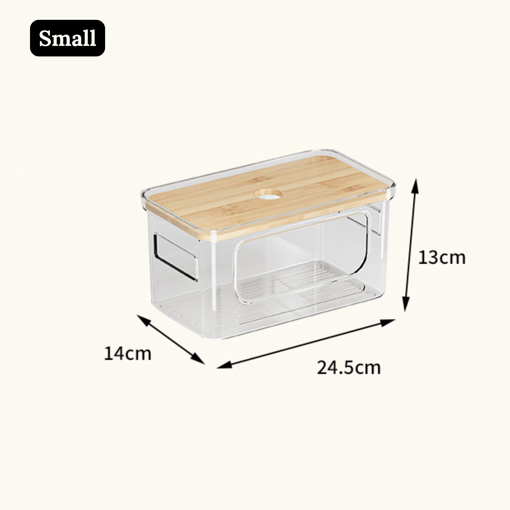 Multi-Purpose Transparent Storage Box with Bamboo Lid - Image 6