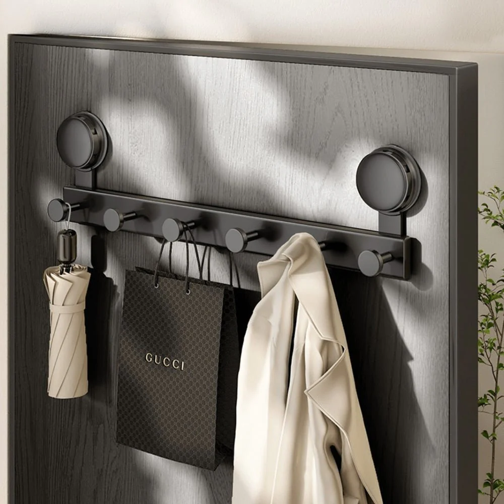 Multi-Purpose Wall Mounted Suction Cup Hook Rack - Image 3