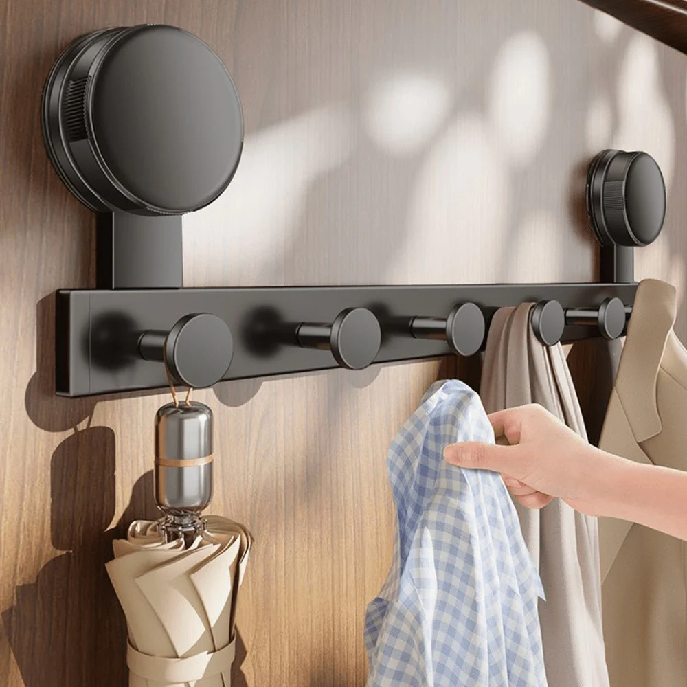 Multi-Purpose Wall Mounted Suction Cup Hook Rack - Image 4