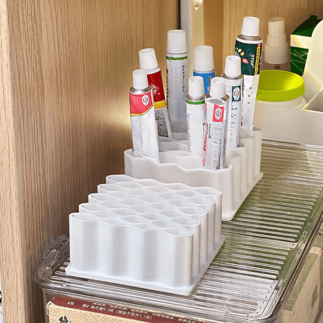 Multi-Purpose Wave Design Silicone Ointment Storage Organizer - Image 2