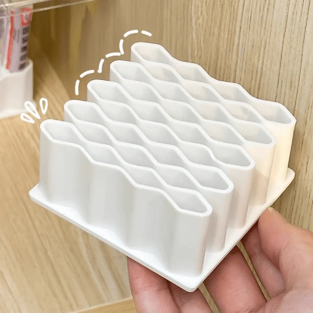 Multi-Purpose Wave Design Silicone Ointment Storage Organizer - Image 4