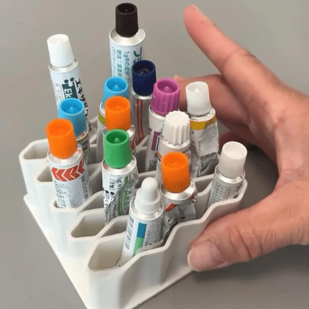 Multi-Purpose Wave Design Silicone Ointment Storage Organizer - Image 5