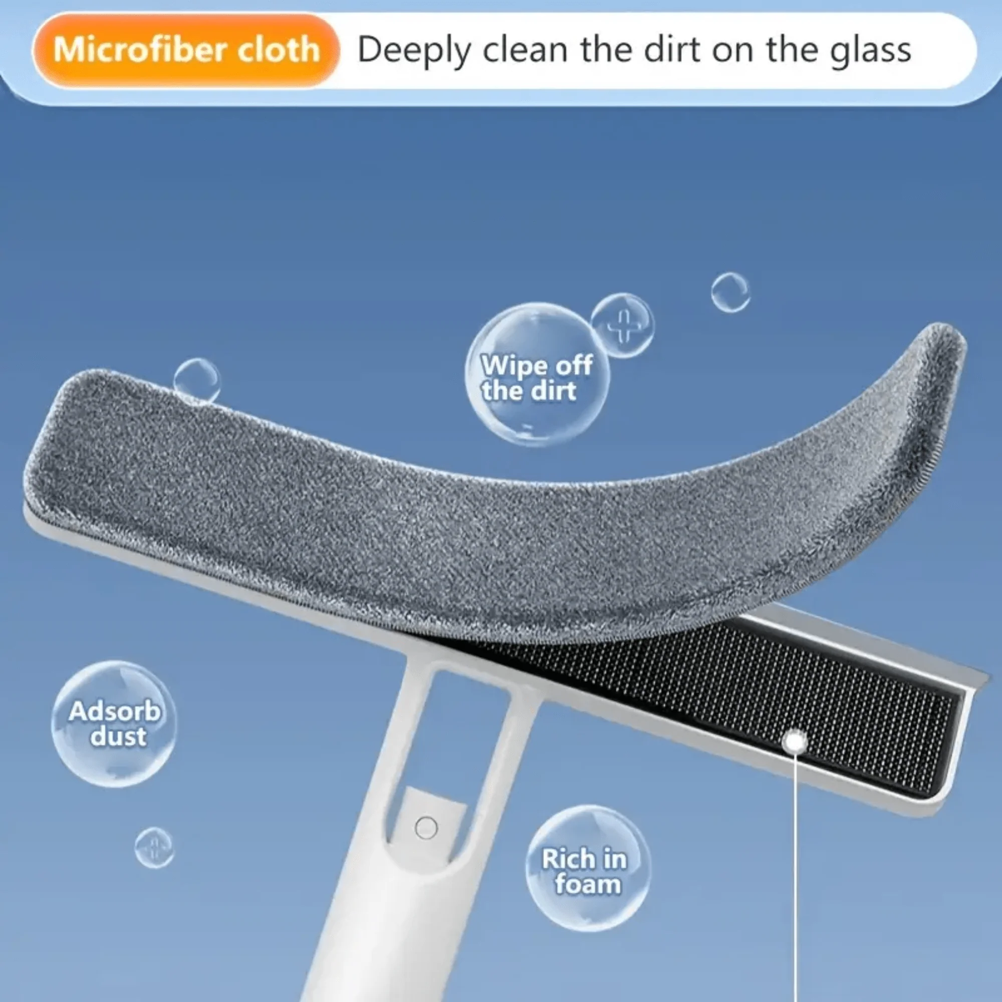 Multi-Purpose Window Cleaning Wiper with Spray & Scraper - Image 3