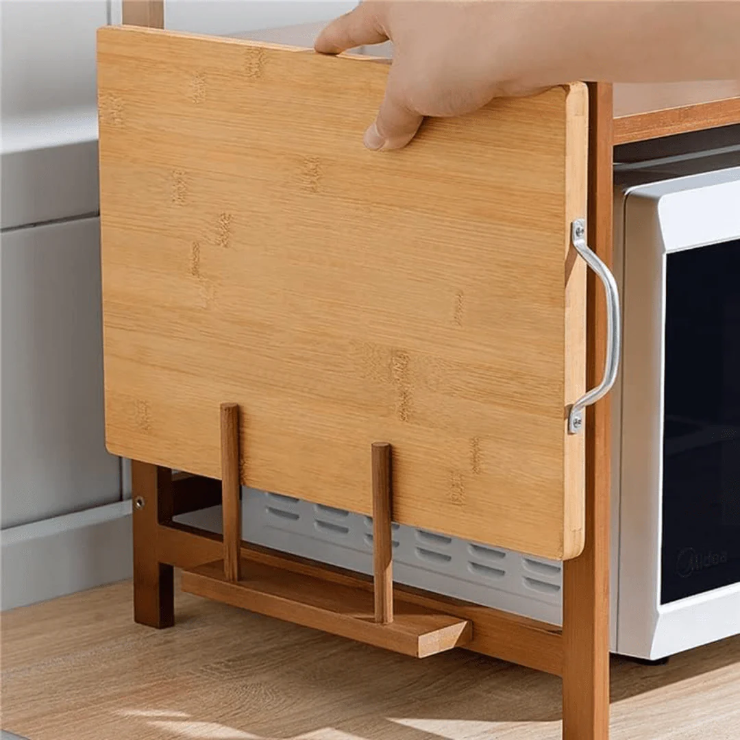 Multi-Tier Bamboo Storage Shelf Storage Organizer (55cm) - Image 5