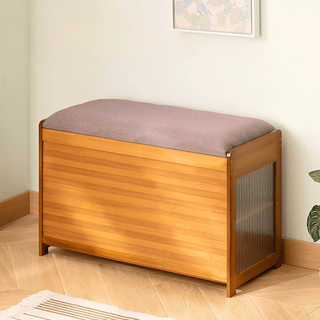Multi-Tier Bamboo Wood Shoe Organiser Bench(70cm) - Image 4