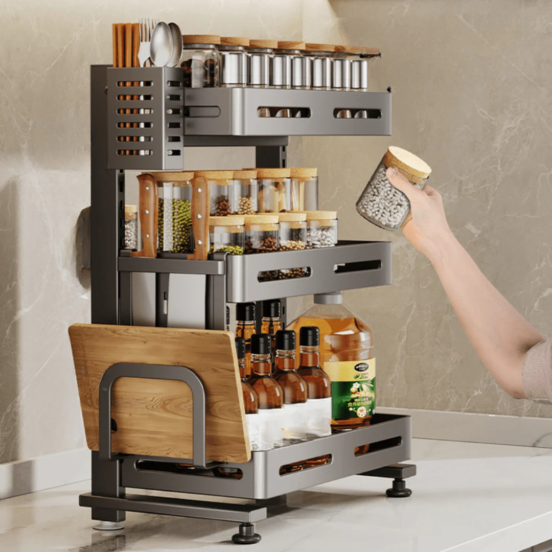 Multi-Tier Stainless Steel Kitchen Storage Rack(43cm) - Image 3