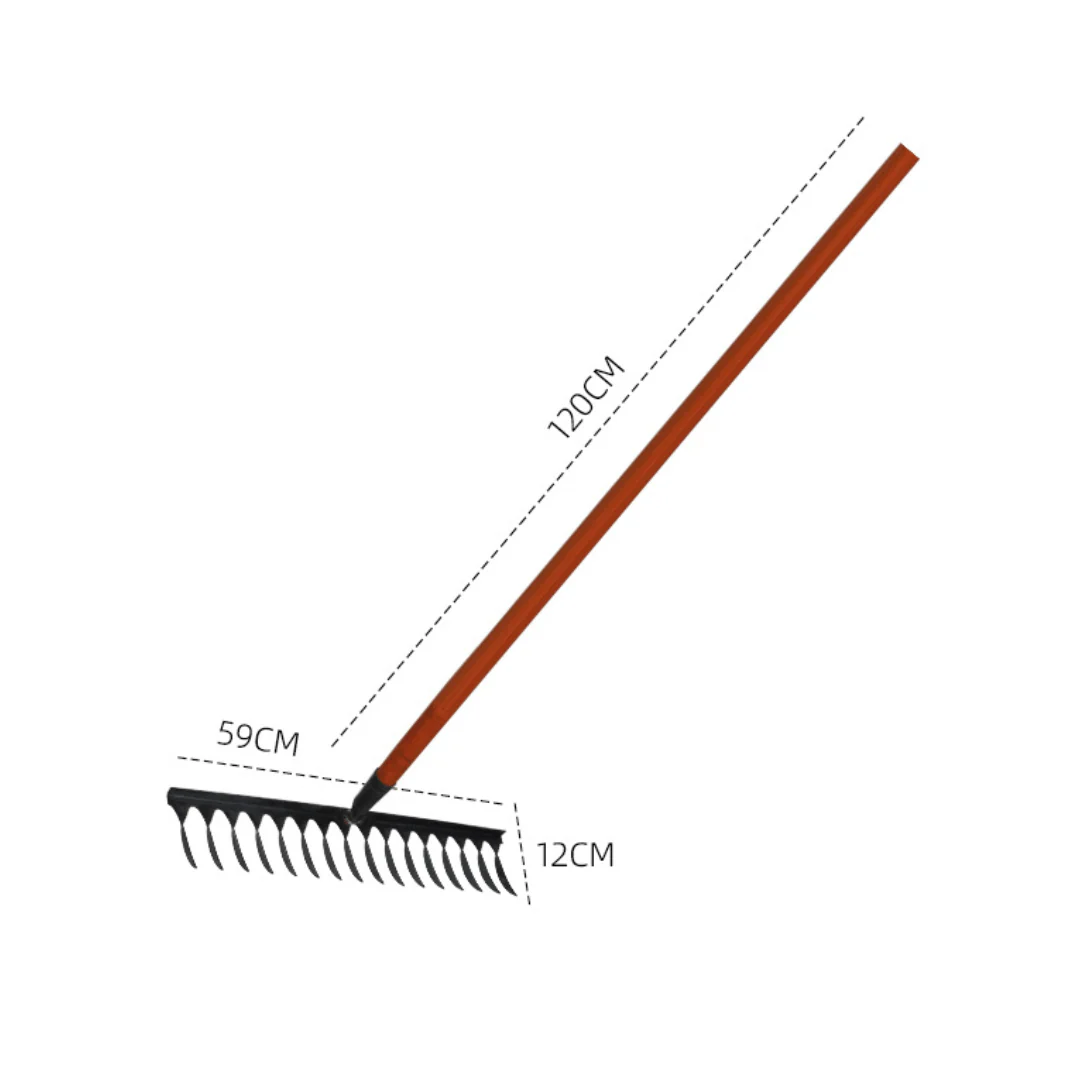 Multifunctional Iron Twisted Garden Rake - Image 6