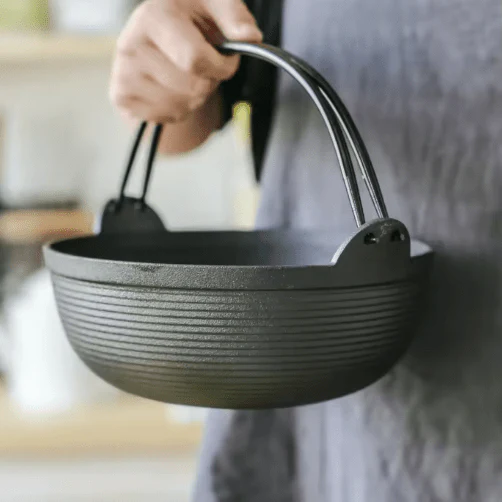 Multi-Use Cast Iron Miso Soup Pot with Wooden Lid(24.5cm) - Image 4