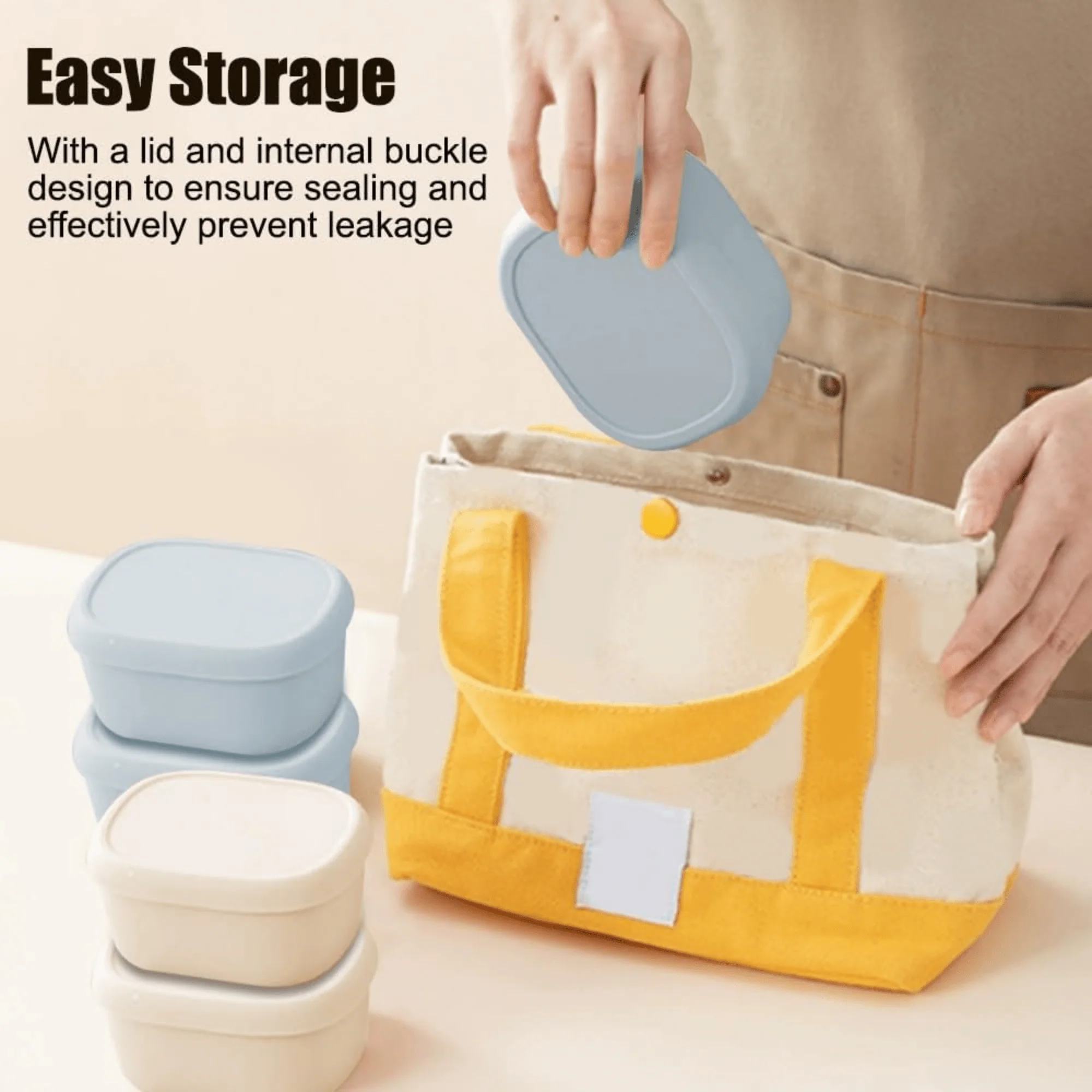 Multi-Use Silicone Food Storage Container with Lid for Daily Storage - Image 5